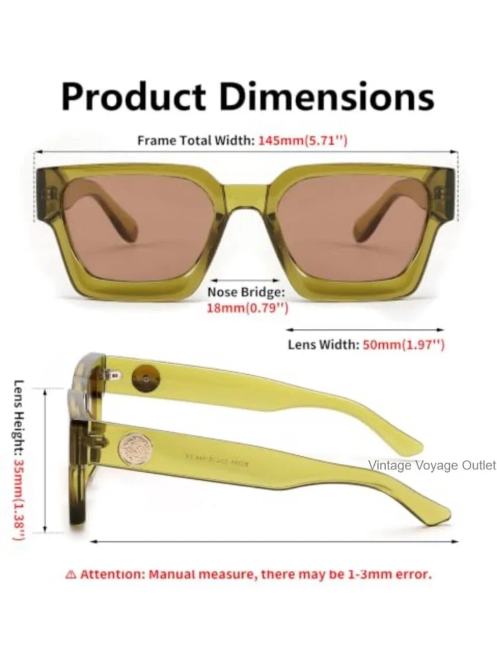 Retro 90s Square Sunglasses UV400 Protection Chunky Rectangle Glasses